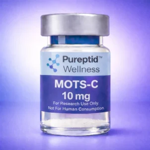 MOTS-c 10mg Mitochondrial Peptide vial for laboratory research use only - not for human consumption