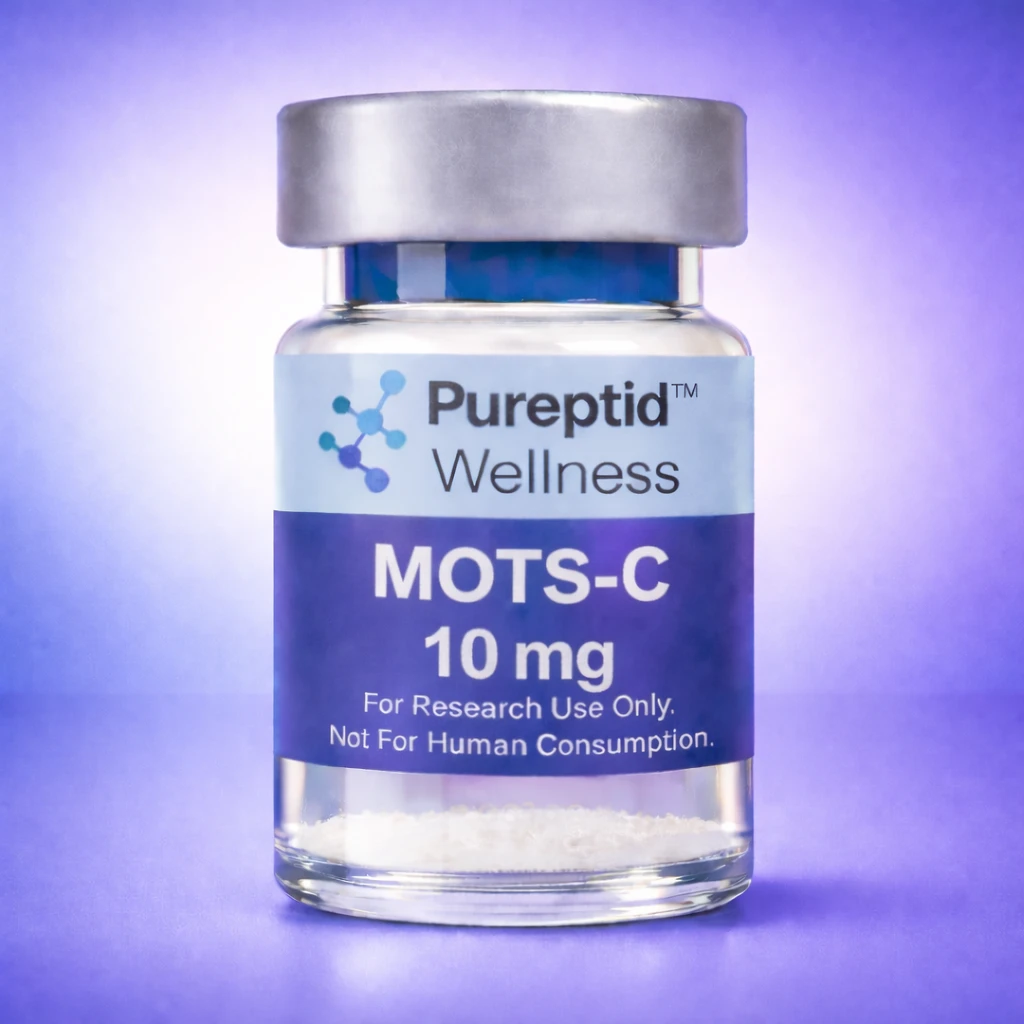 Home MOTS-c 10mg Mitochondrial Peptide vial for laboratory research use only - not for human consumption