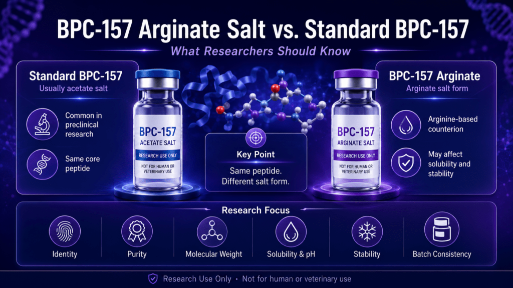 BPC-157 Arginate Salt vs. Standard BPC-157: What Researchers Should Know
