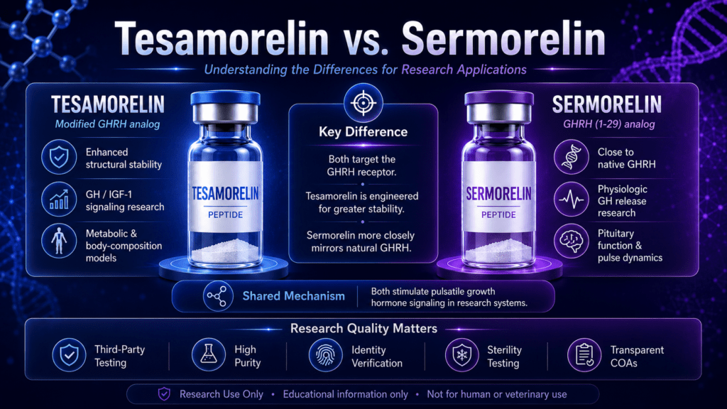Tesamorelin vs. Sermorelin: Understanding the Differences for Research Applications
